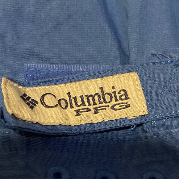 Columbia PFG Bahama II UPF 30 Short Sleeve Fishing Shirt Bonehead blue vented - Picture 7 of 15